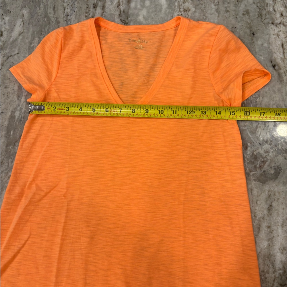 Lilly Pulitzer orange v-neck shirt size XXS - Picture 4 of 7